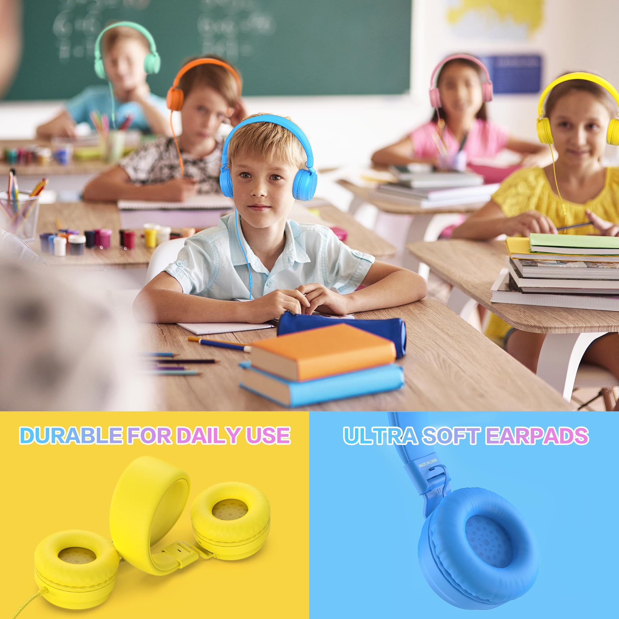Foto 7 | Paquete De 10 Auriculares Ailihen Classroom Para Niños Con Micrófono - Venta Internacional.