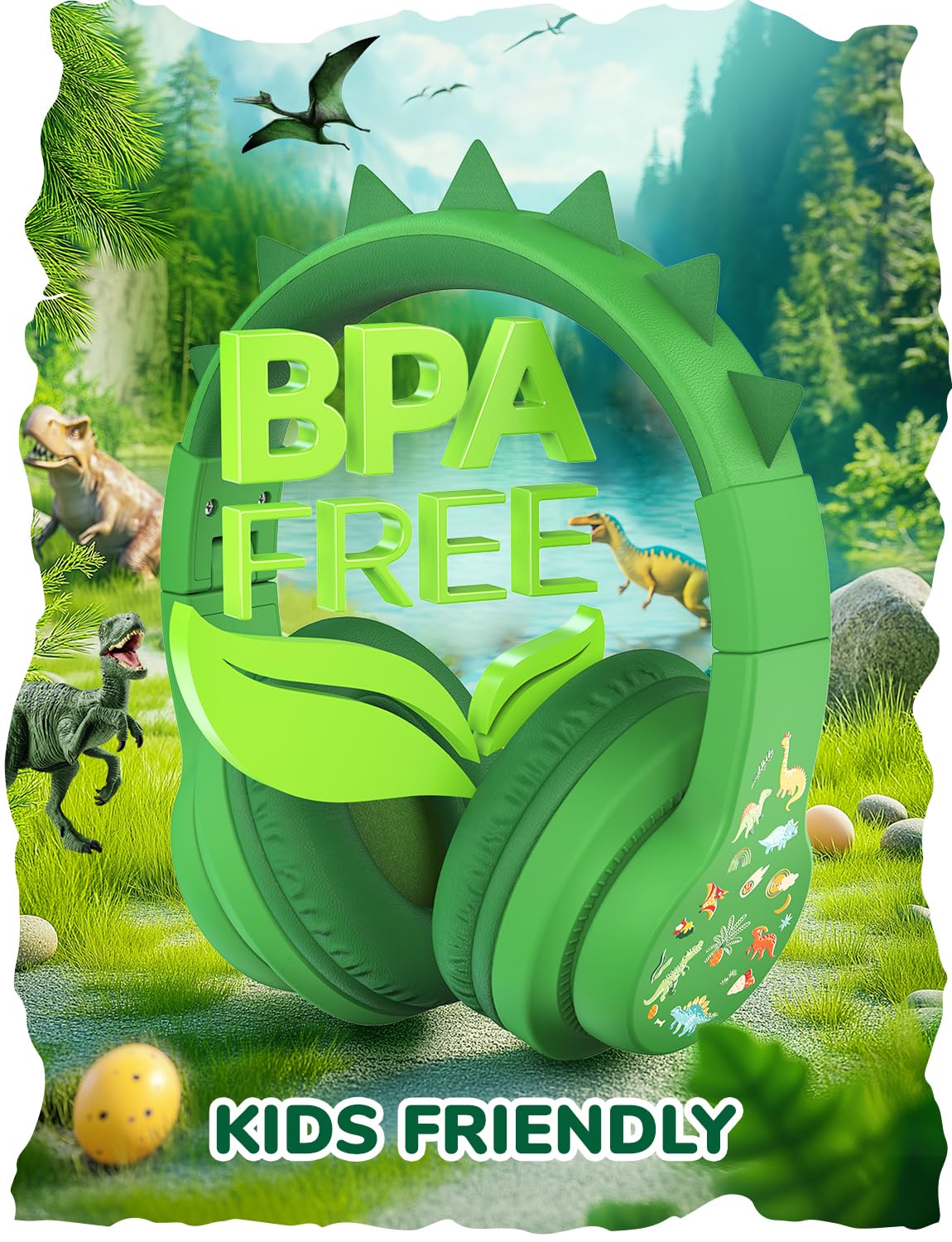 Foto 4 pulgar | Auriculares Iclever Hs19s Con Diseño De Dinosaurio Para Niños, Volumen De 85 Dba - Venta Internacional.