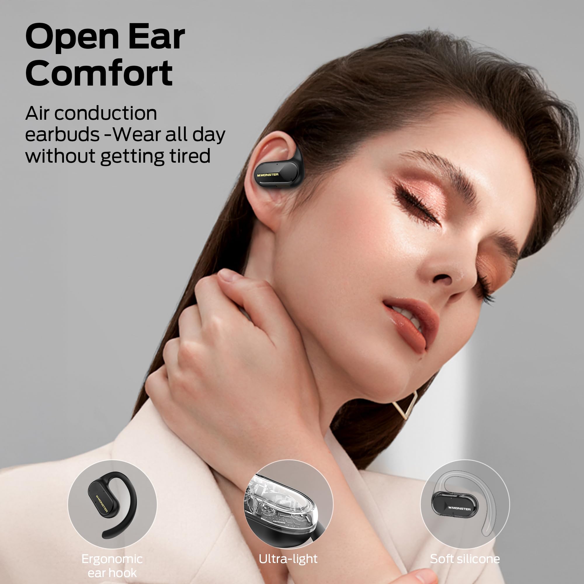 Foto 3 pulgar | Auriculares Monster Open Ear Ac312 Bluetooth 5.4 32h Playtime - Venta Internacional.