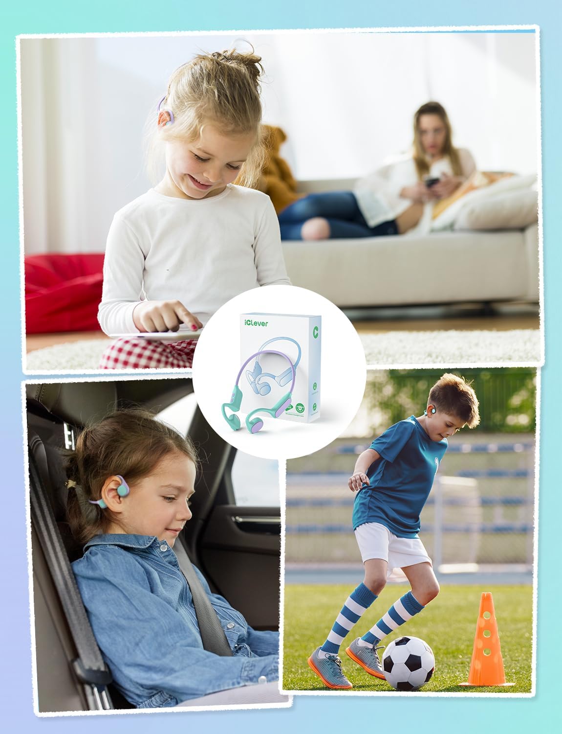 Foto 7 pulgar | Auriculares Iclever Kids Bluetooth 5.4 Con Conducción De Aire, Oído Abierto - Venta Internacional.