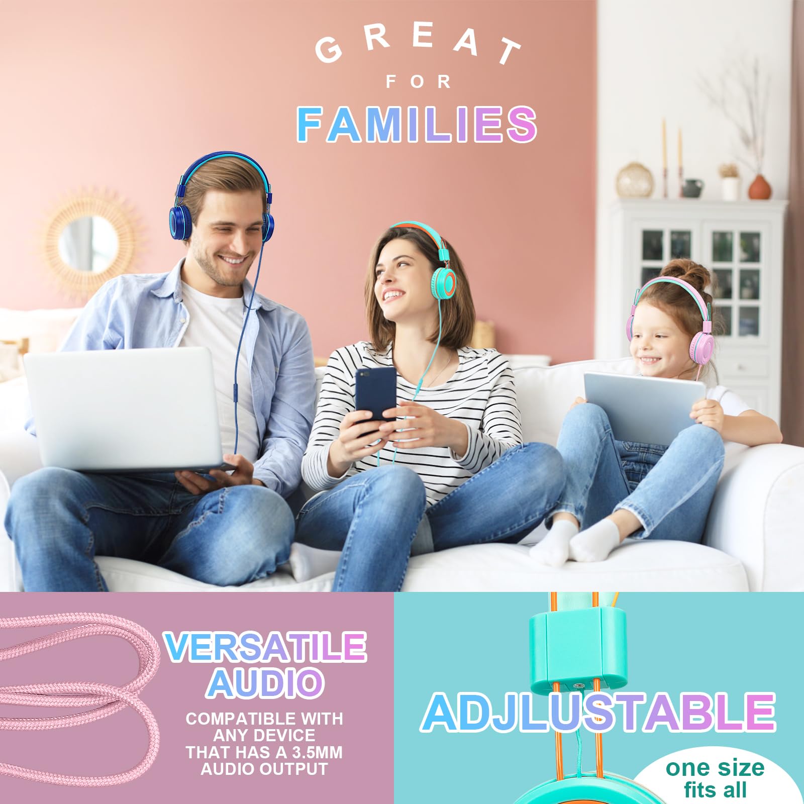 Foto 7 pulgar | Auriculares Cn-outlet Classroom, Plegables Y Ajustables, Para Niños, X5 - Venta Internacional.