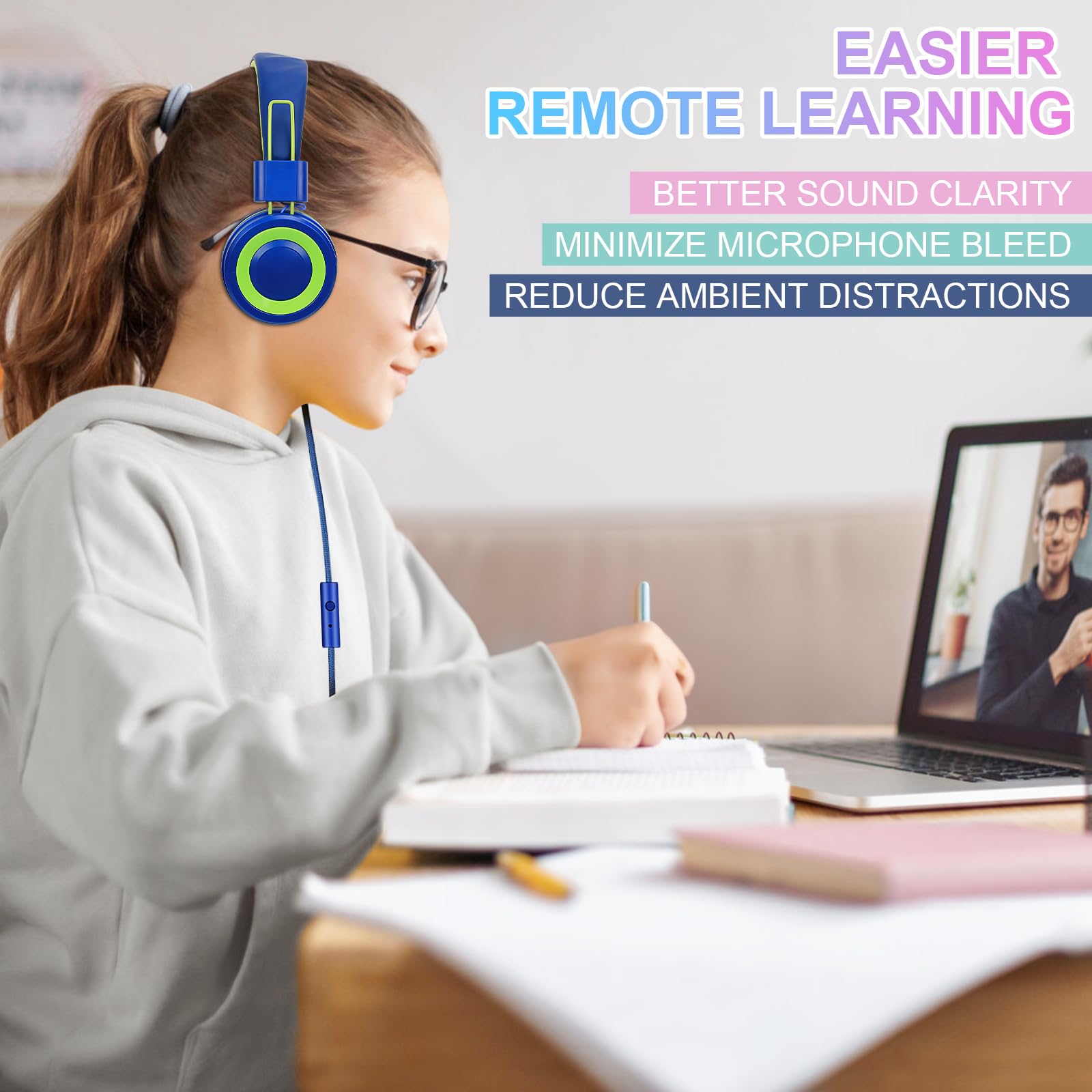 Foto 8 pulgar | Auriculares Cn-outlet Classroom, Plegables Y Ajustables, Para Niños, X5 - Venta Internacional.