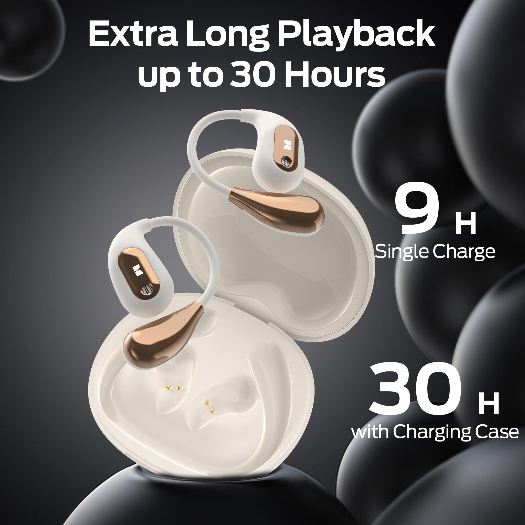 Foto 7 pulgar | Auriculares Open Ear Monster Ac210 Bluetooth 5.4 Blancos - Venta Internacional.