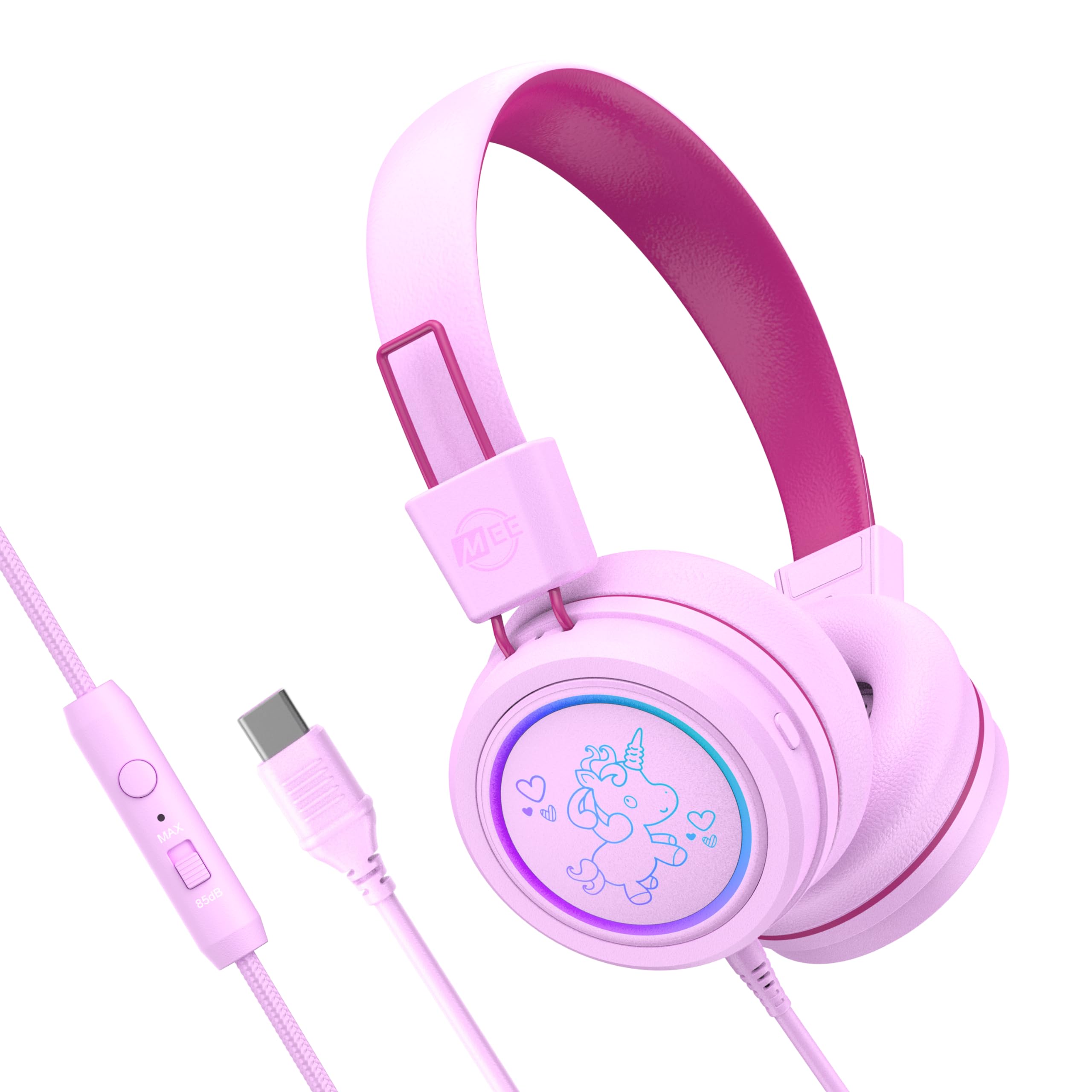Foto 2 pulgar | Auriculares Mee Audio Kidjamz Kj55 Safe Listening Usb-c Rosa - Venta Internacional.