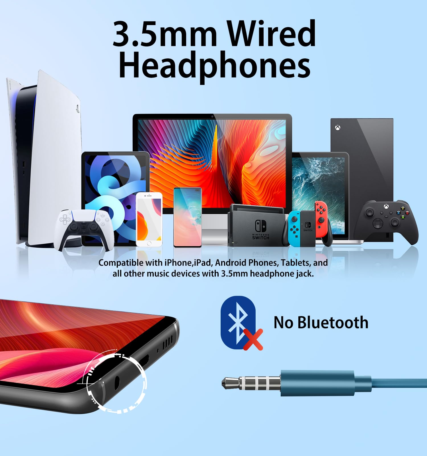 Foto 6 pulgar | Auriculares Con Cable Kimwood Con Micrófono Hifi Stereo Blue - Venta Internacional.