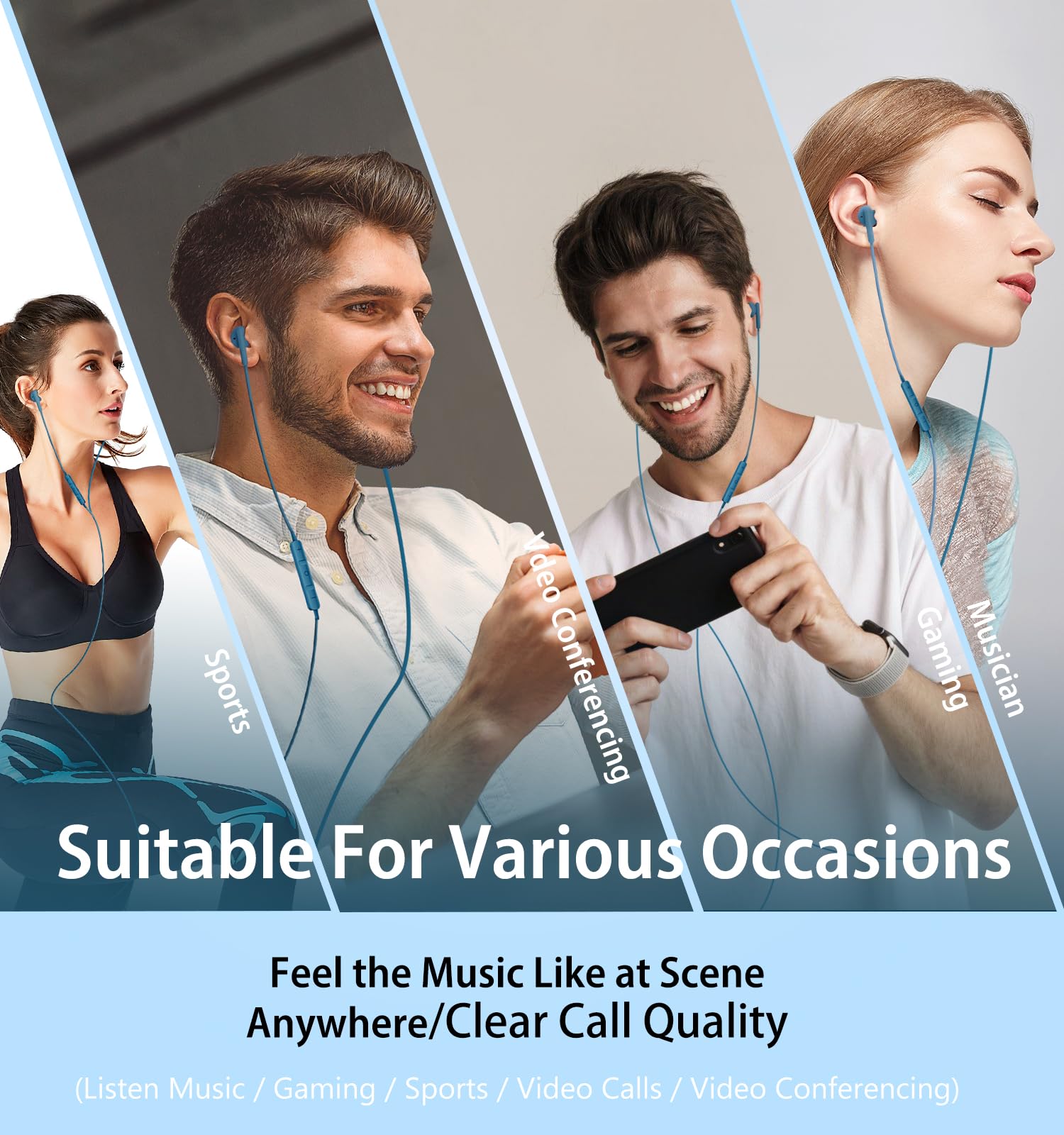 Foto 7 pulgar | Auriculares Con Cable Kimwood Con Micrófono Hifi Stereo Blue - Venta Internacional.