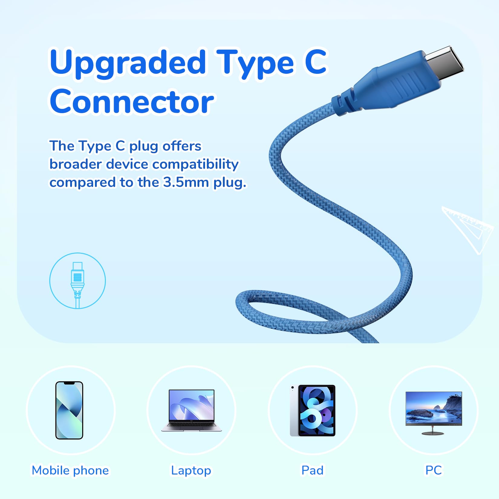 Foto 4 pulgar | Auriculares Earfun K3 Kids Con Límite De Volumen Para Colocar Sobre Las Orejas, Color Azul - Venta Internacional.