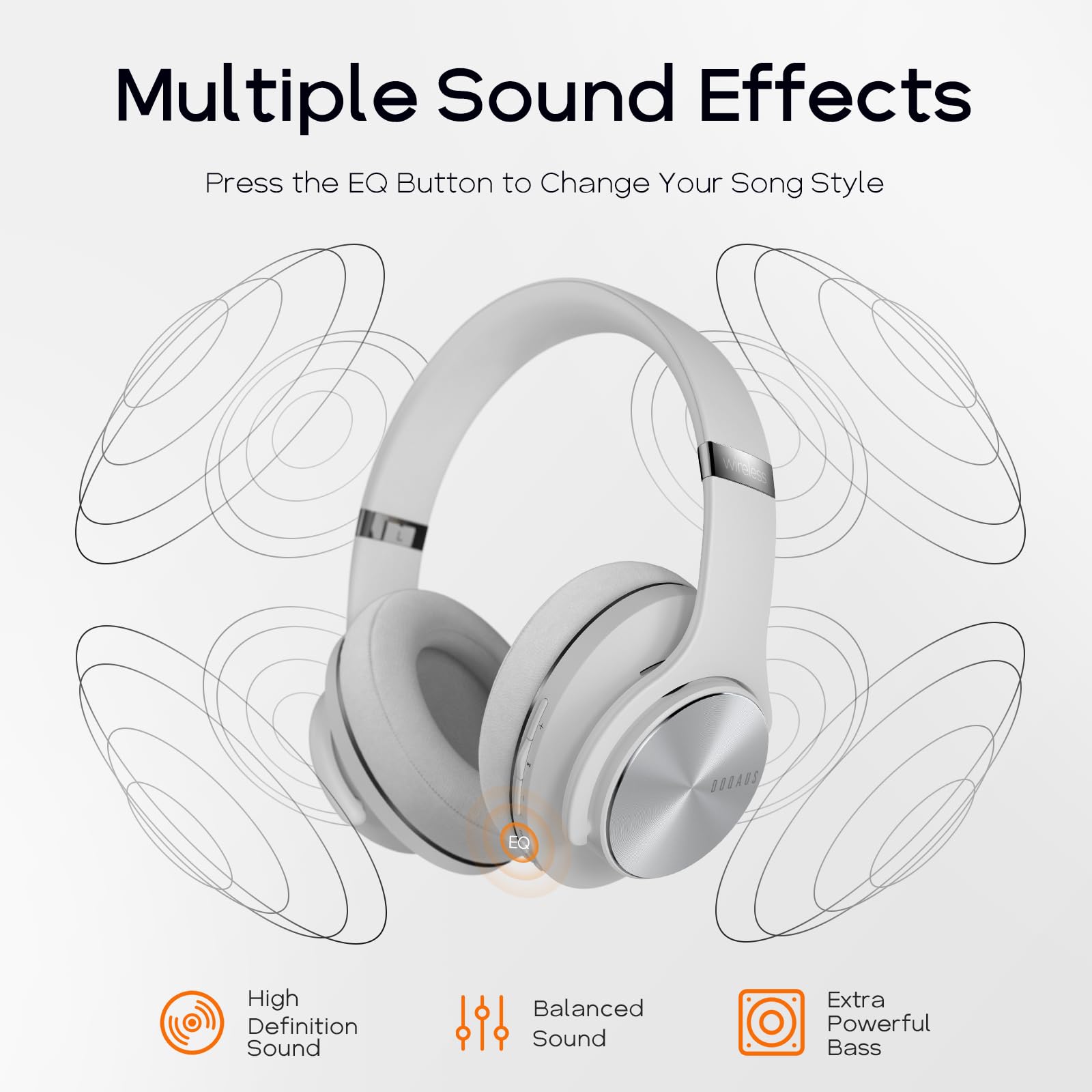 Foto 4 pulgar | Auriculares Bluetooth Doqaus Para Colocar Sobre La Oreja, 90 Horas De Reproducción - Venta Internacional.