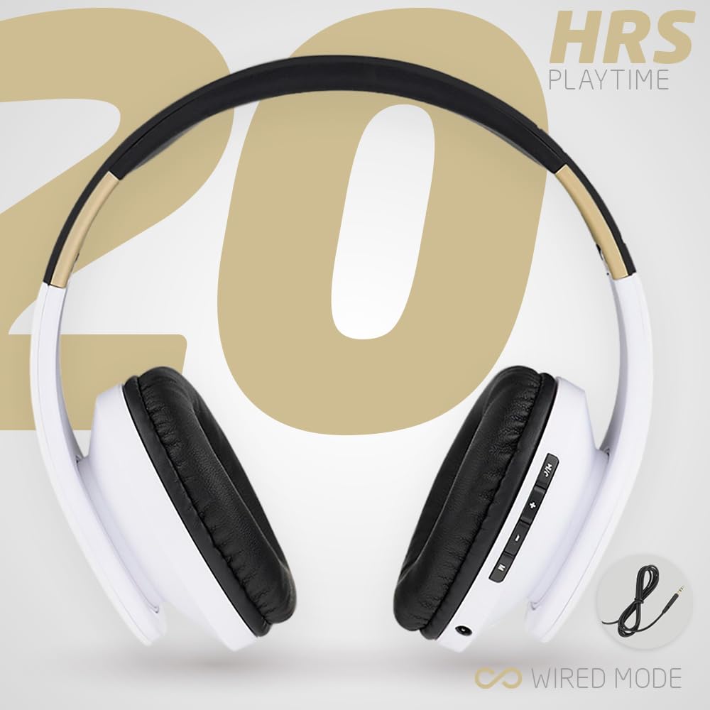 Foto 8 pulgar | Auriculares Supraaurales Bluetooth Powerlocus Inalámbricos En Blanco Y Negro - Venta Internacional.
