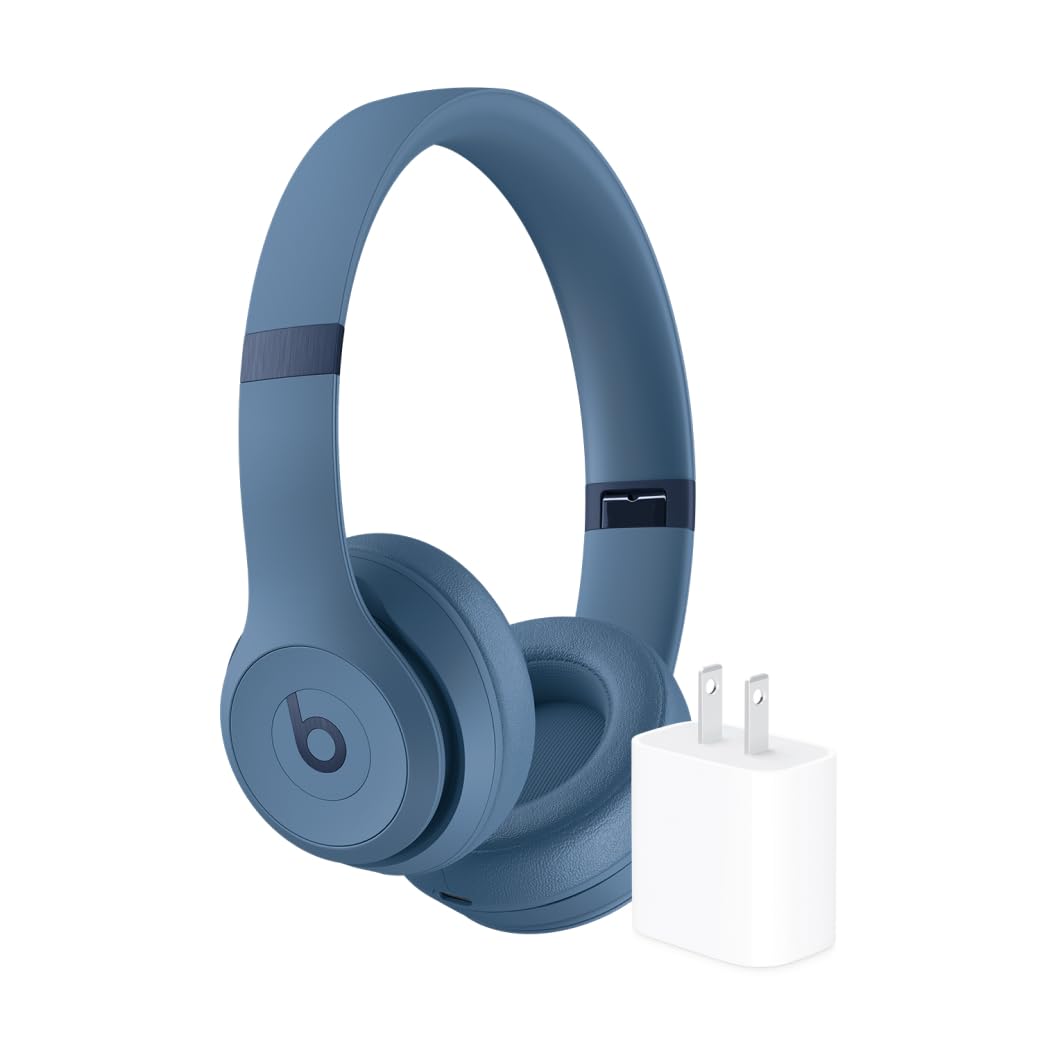 Foto 2 pulgar | Auriculares Inalámbricos Beats Solo 4 Con Adaptador De Corriente De 20 W, Color Azul - Venta Internacional.