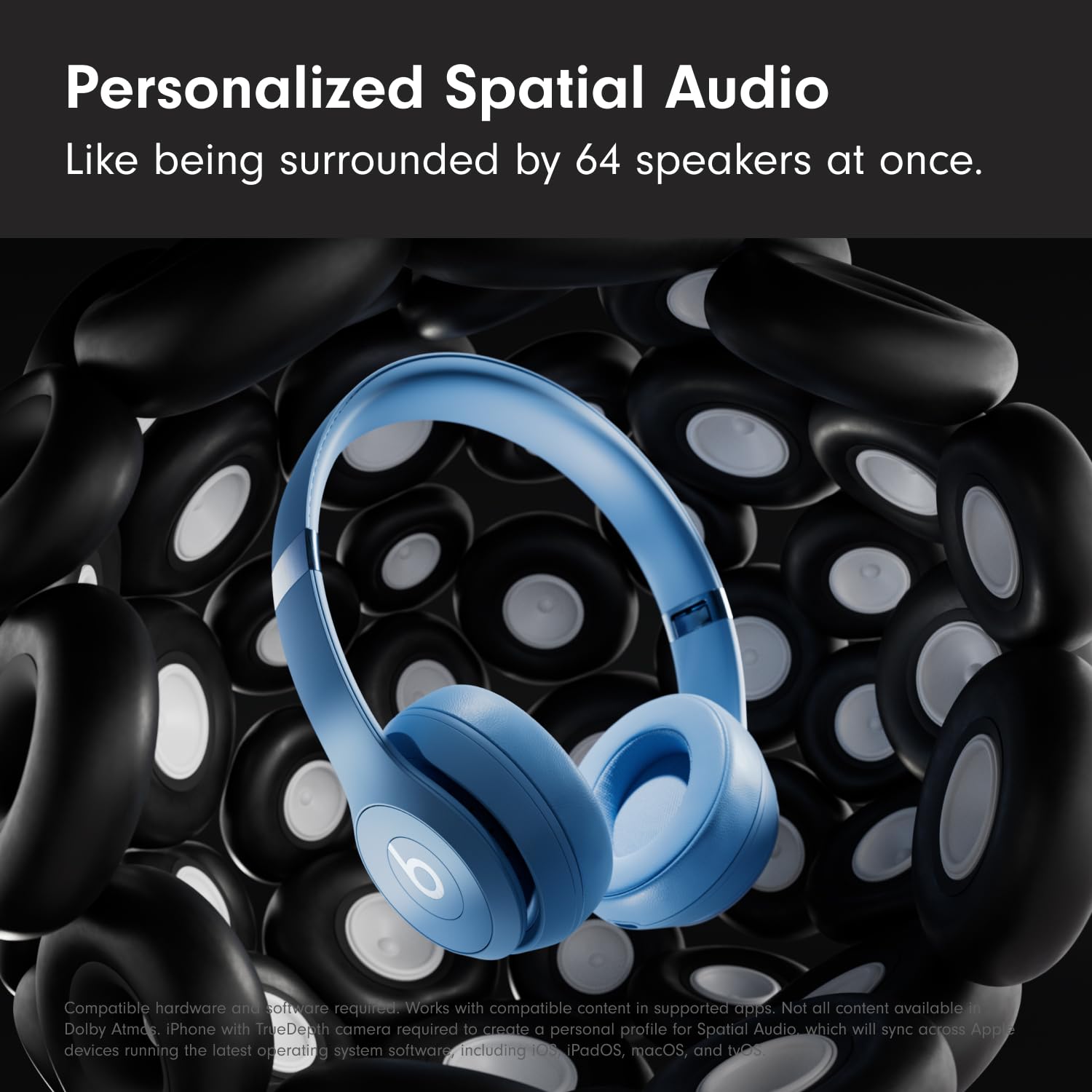 Foto 3 pulgar | Auriculares Inalámbricos Beats Solo 4 Con Adaptador De Corriente De 20 W, Color Azul - Venta Internacional.