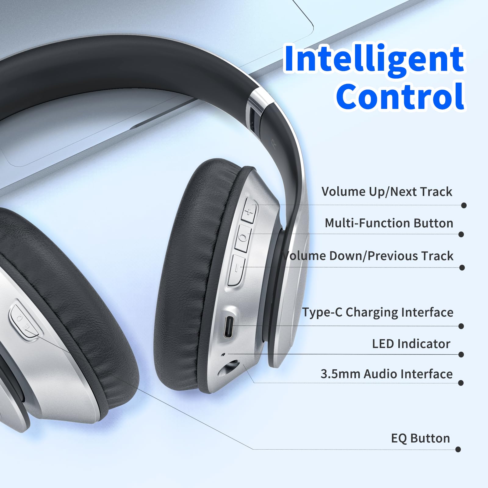 Foto 7 pulgar | Auriculares Inalámbricos Bluetooth Uliptz 65h Playtime Silver - Venta Internacional.