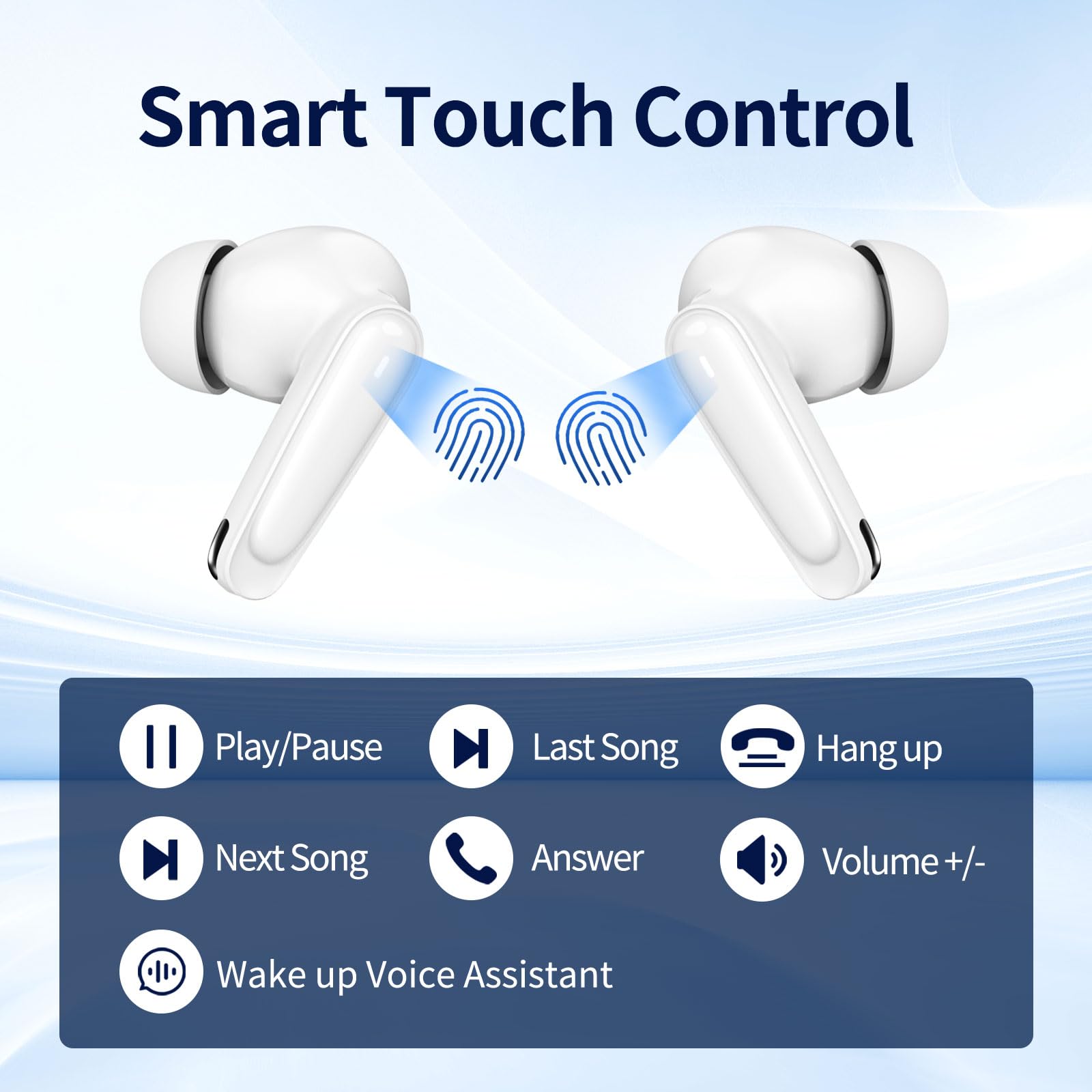 Foto 6 pulgar | Auriculares Bluetooth 5.3 Apetoo Blanco - Venta Internacional