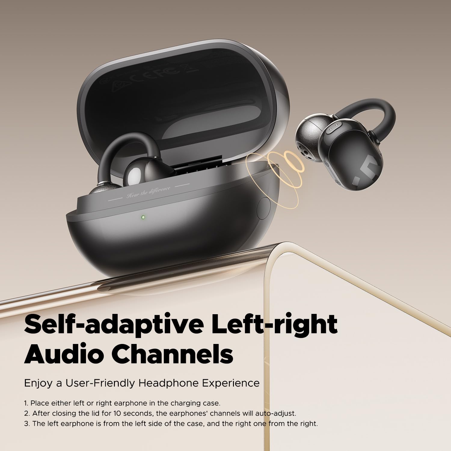 Foto 5 | Auriculares Inalámbricos Soundpeats Pop Clip Black - Venta Internacional