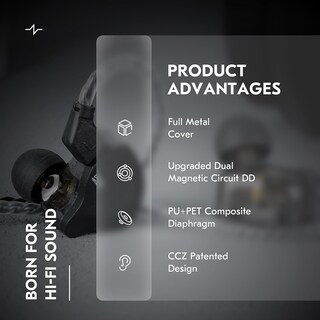 Foto 3 | Auriculares Intraurales Ccz Dc02 Circuito Magnético Dual - Venta Internacional