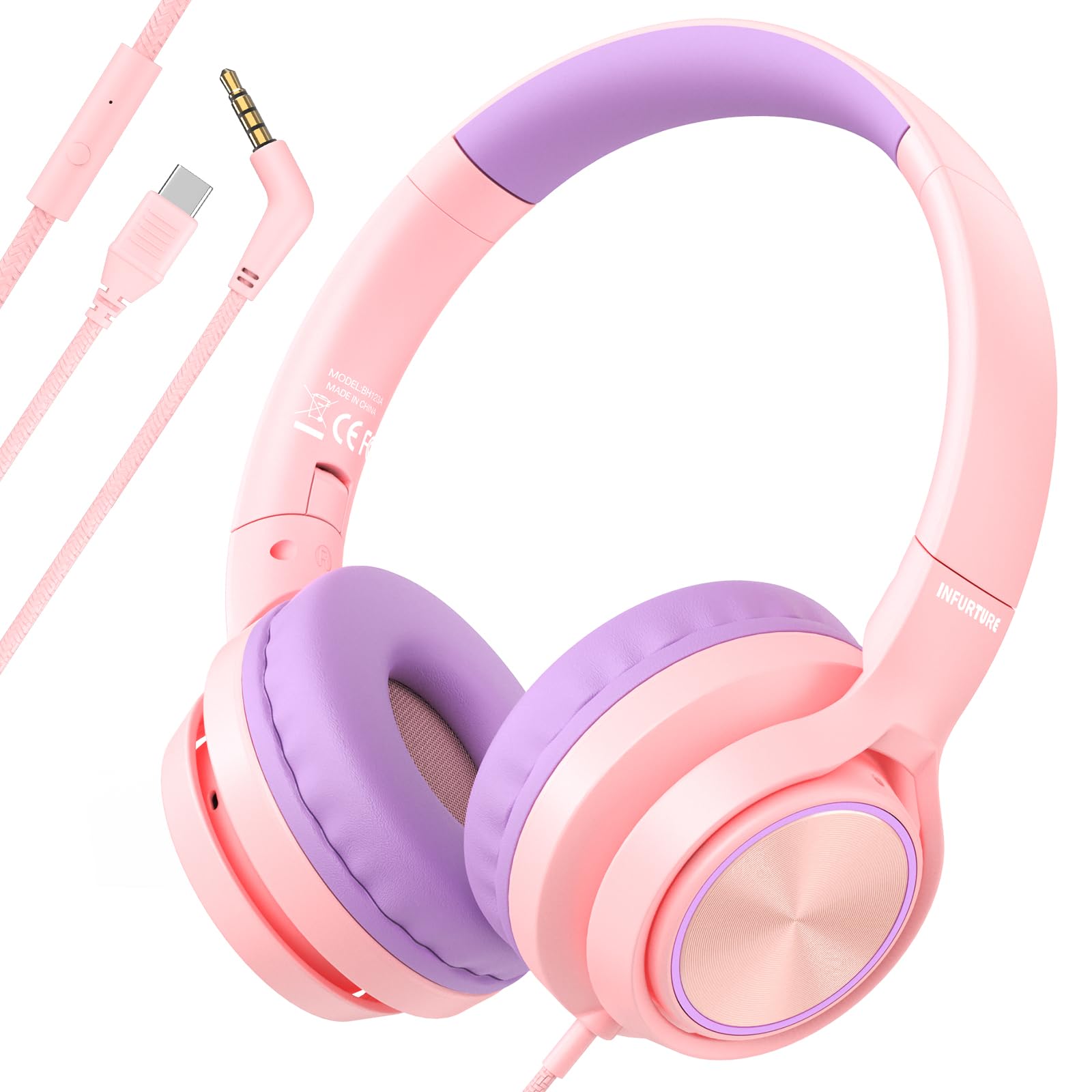 Foto 1 | Auriculares Infantiles Infurture Ch5 Usb C/3.5 Mm con Micrófono - Venta Internacional
