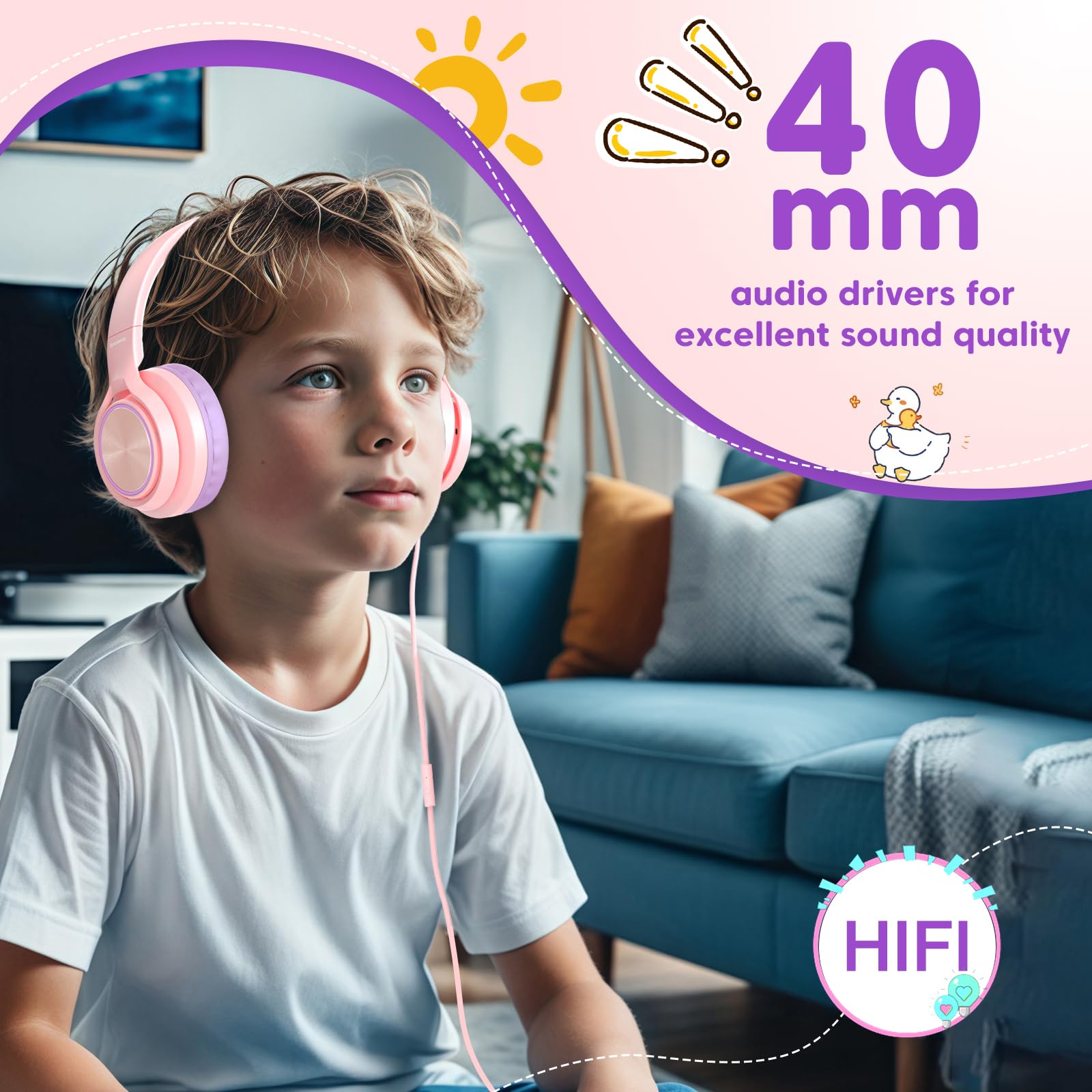 Foto 3 | Auriculares Infantiles Infurture Ch5 Usb C/3.5 Mm con Micrófono - Venta Internacional