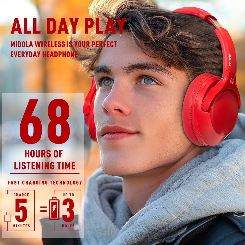 Foto 4 pulgar | Auriculares Inalámbricos Mokata Bluetooth 5.3 Over Ear 68h Playtime - Venta Internacional.