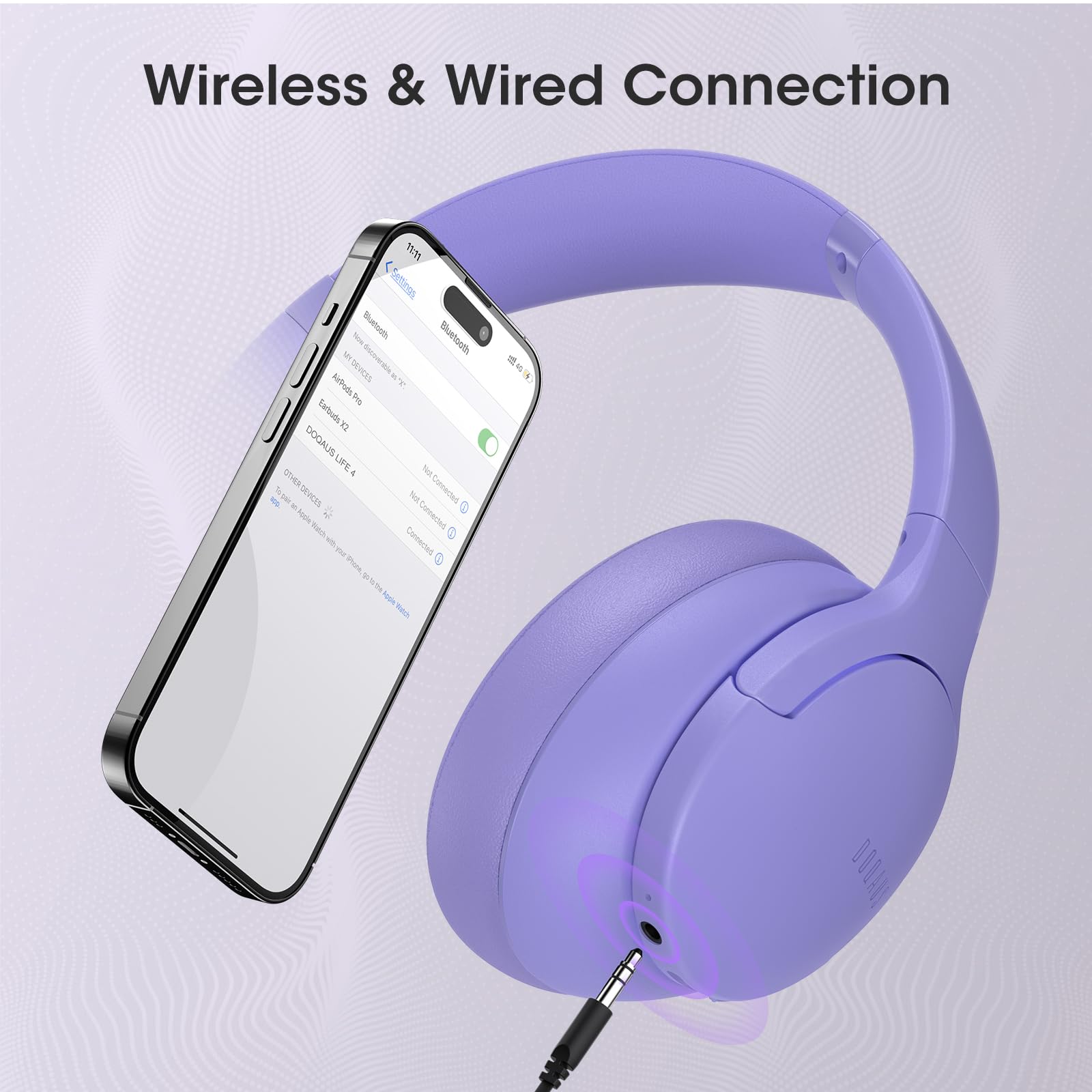 Foto 7 | Auriculares Bluetooth Doqaus Upgrade Over Ear 90 H De Reproducción - Venta Internacional.