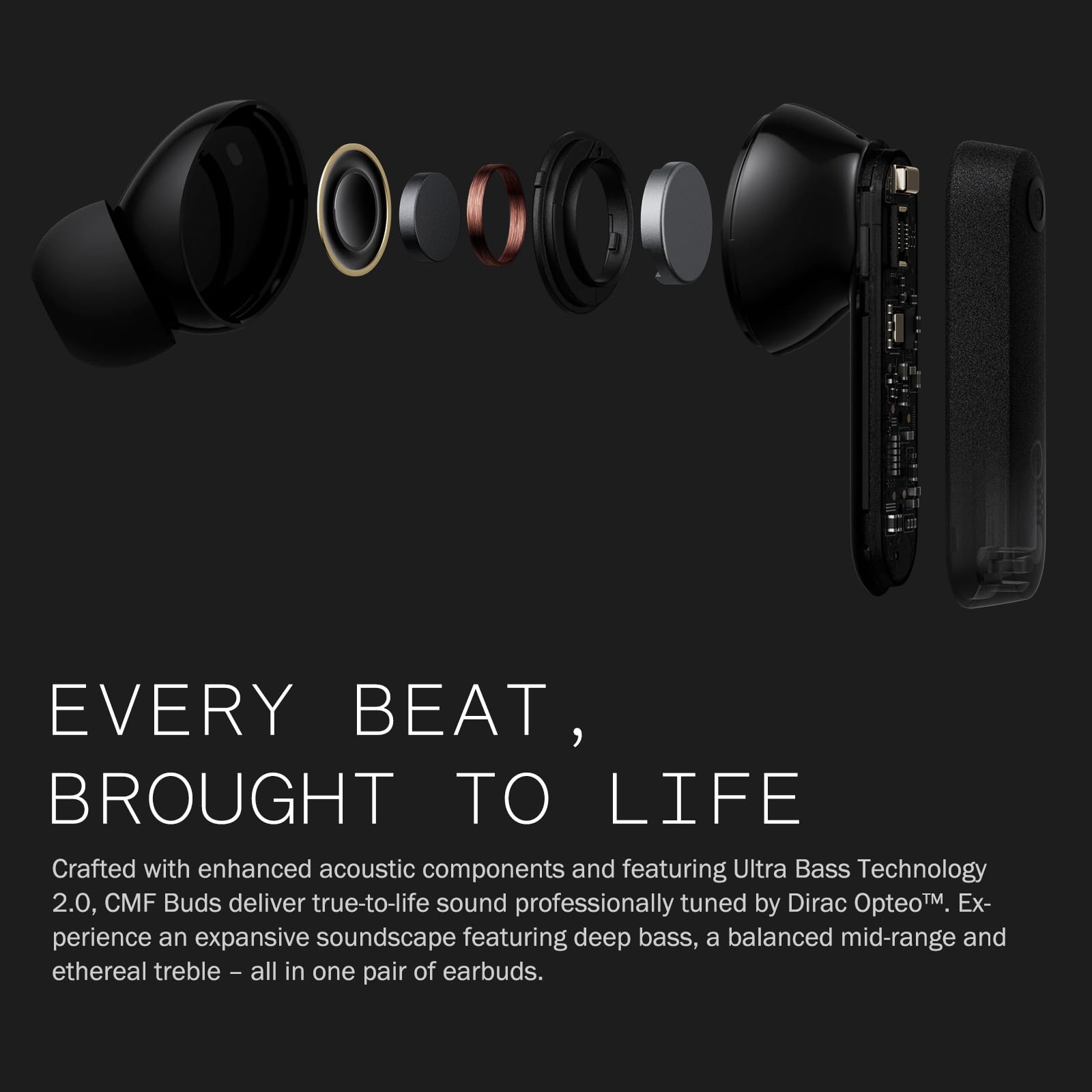 Foto 6 pulgar | Auriculares Inalámbricos Bluetooth Cmf Buds 42db Con Cancelación De Ruido - Venta Internacional.