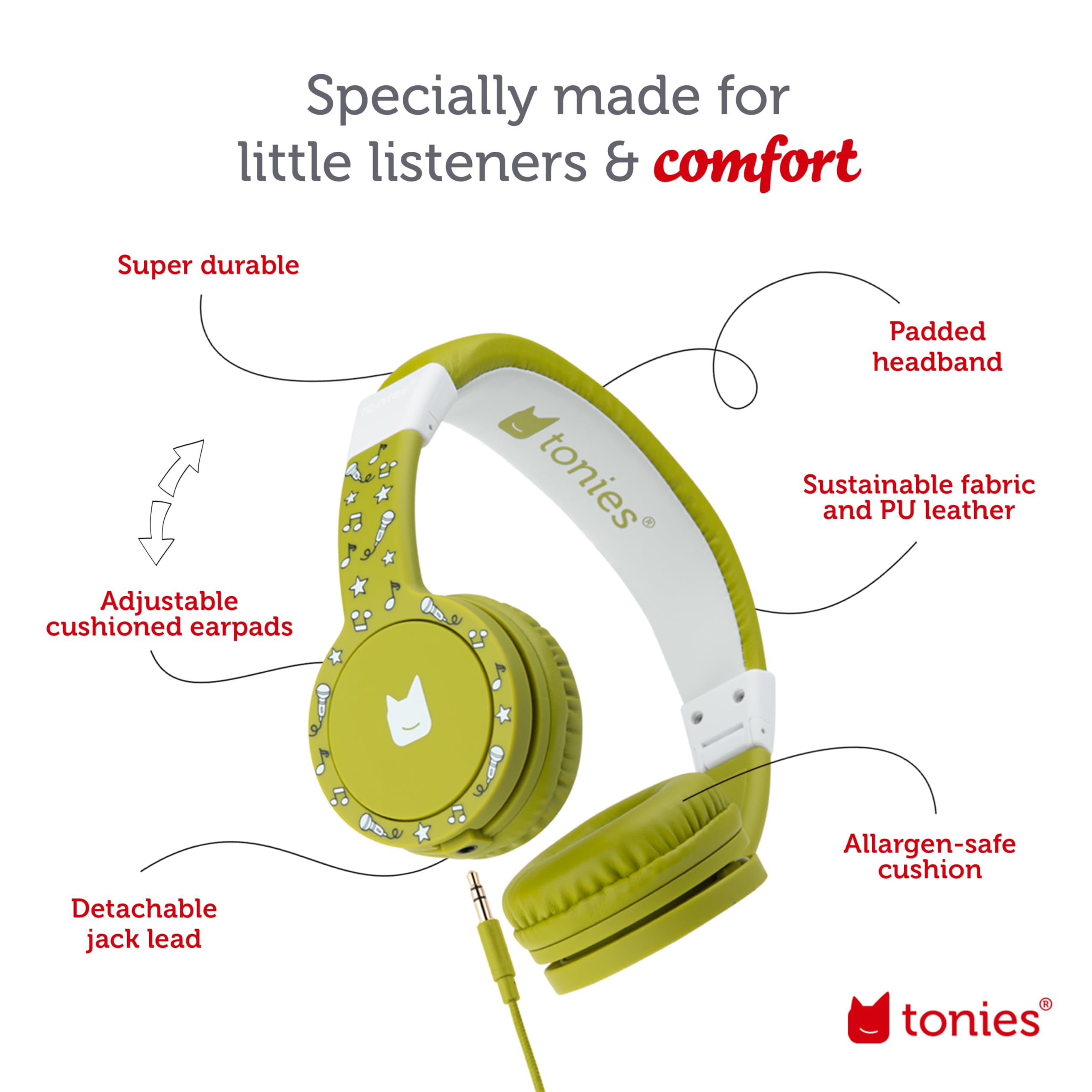 Foto 5 pulgar | Auriculares Plegables Tonies Con Cable Para Niños, Color Verde - Venta Internacional.