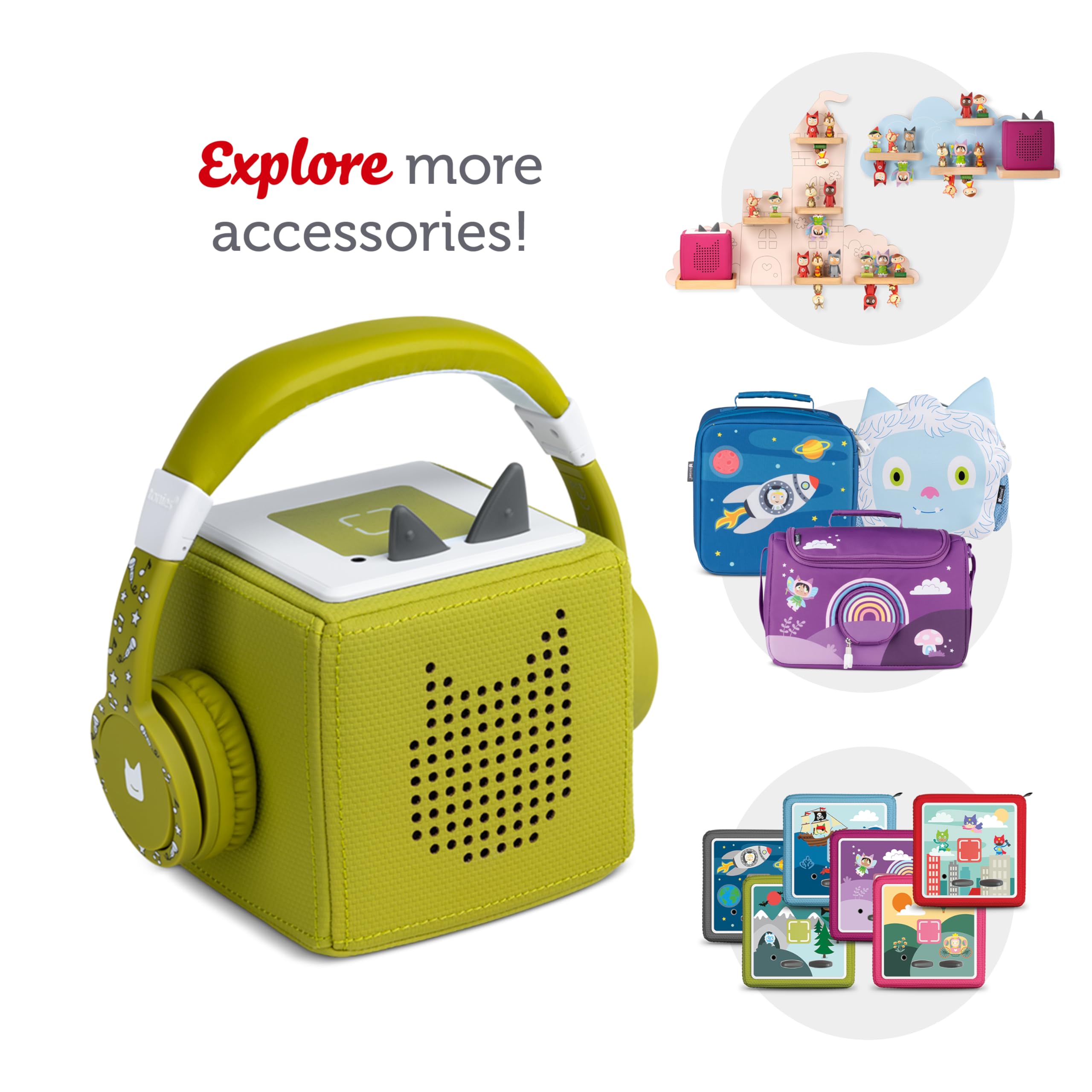 Foto 7 pulgar | Auriculares Plegables Tonies Con Cable Para Niños, Color Verde - Venta Internacional.