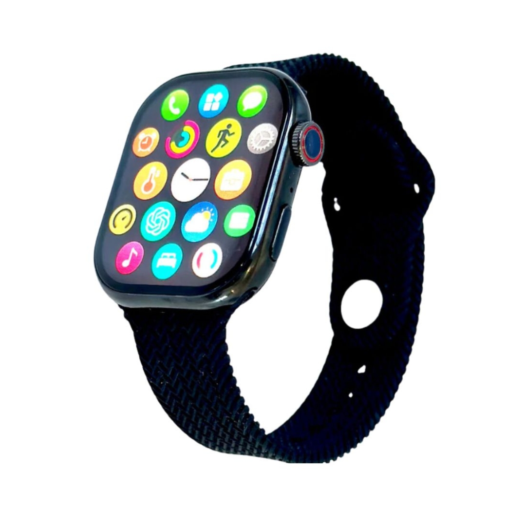 Foto 4 pulgar | Combo  SmartWatch Jw9 color Negro Con 2 Audífonos Lelisu Rosa Y Morado