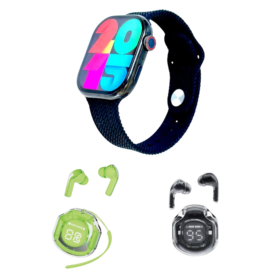 Foto 1 | SmartWatch Jw9 Negro con Audífonos Air39 In Ear