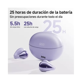 Foto 4 | Audífonos Con Clip Para La Oreja V5.4, Belug Lila
