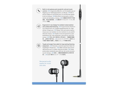 Foto 2 | Auriculares Con Canal Auditivo Sennheiser Cx 300s Con Control Remoto Inteligente Negros - Venta Internacional.