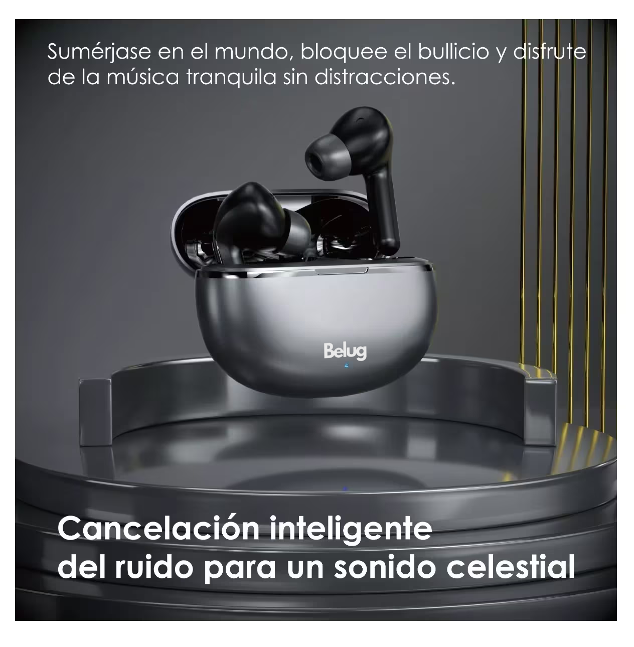 Foto 4 pulgar | Audífonos In-ear Bluetooth Inalámbricos Belug Air Serie Negro