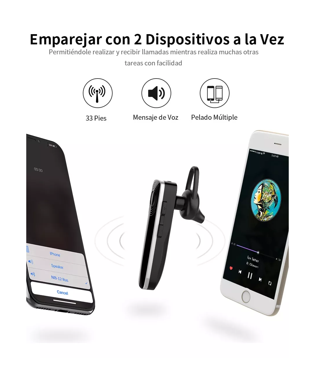 Foto 4 pulgar | Audífono In-ear Gamer Inalámbrico Manos Libres Auriculares Negro