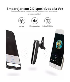 Foto 3 | Audífono In-ear Gamer Inalámbrico Manos Libres Auriculares Negro