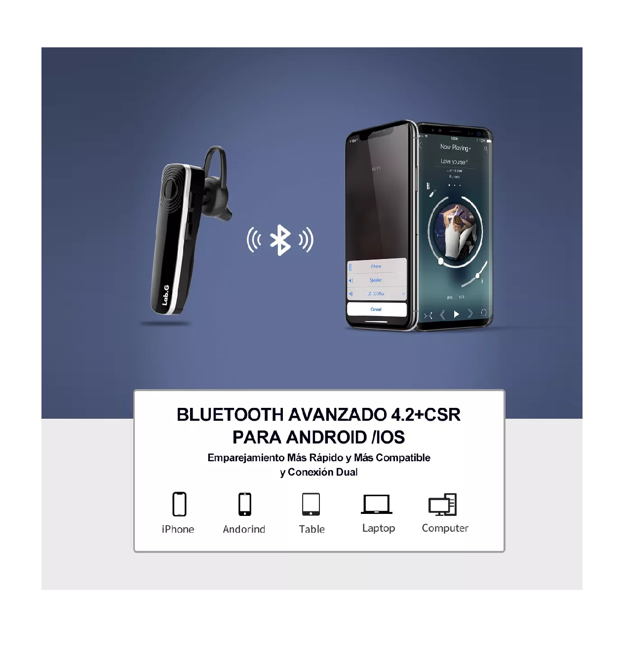 Foto 5 pulgar | Audífono In-ear Gamer Inalámbrico Manos Libres Auriculares Negro