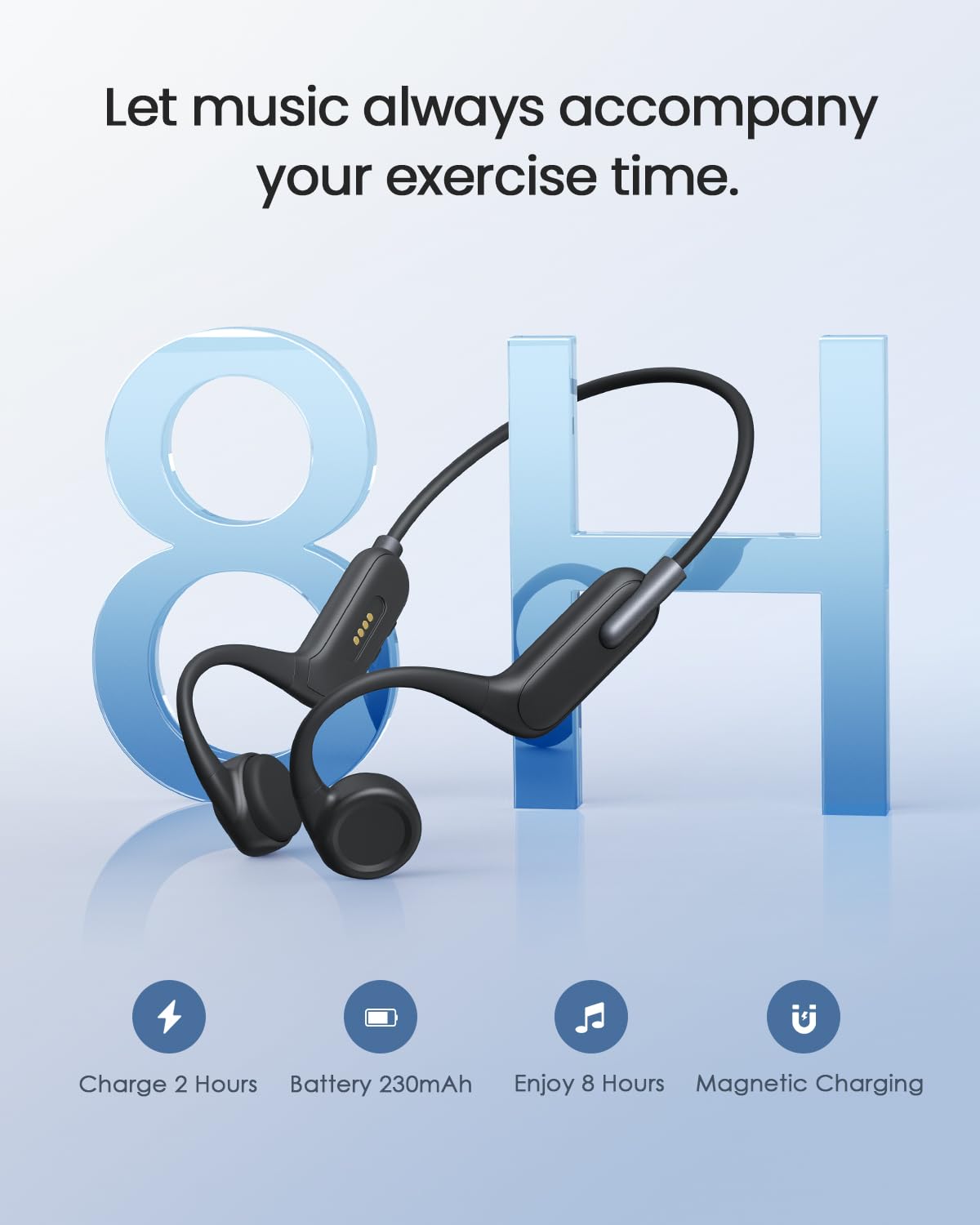 Foto 5 pulgar | Auriculares De Conducción Ósea Glana Bluetooth 5.3 Ipx8 Impermeables - Venta Internacional.