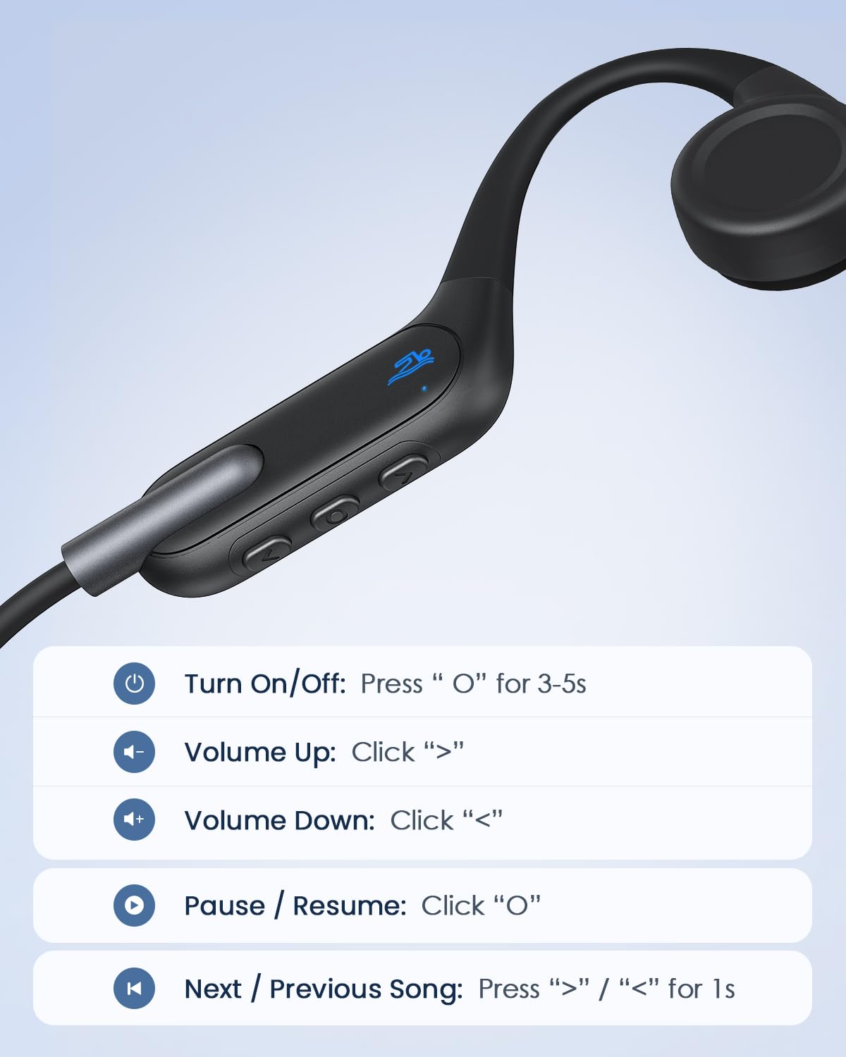 Foto 8 pulgar | Auriculares De Conducción Ósea Glana Bluetooth 5.3 Ipx8 Impermeables - Venta Internacional.