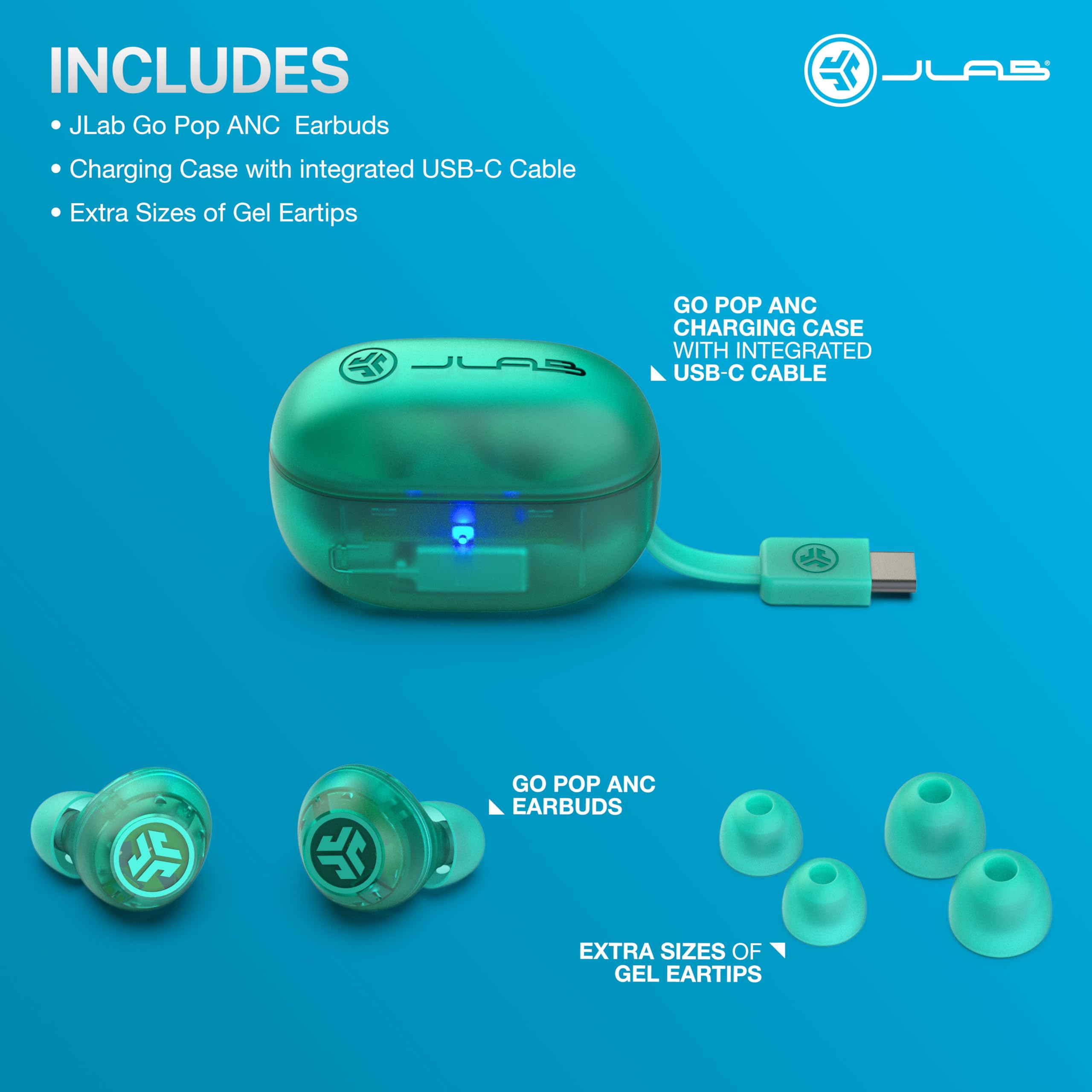 Foto 8 pulgar | Auriculares True Wireless Jlab Go Pop Anc Con Funda De Carga - Venta Internacional.