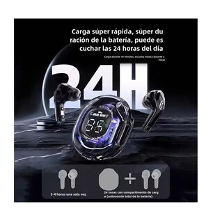 Foto 2 | Audifonos Inalámbricos Belug Pantalla Digital Reducción Ruido Ipx4 Negro
