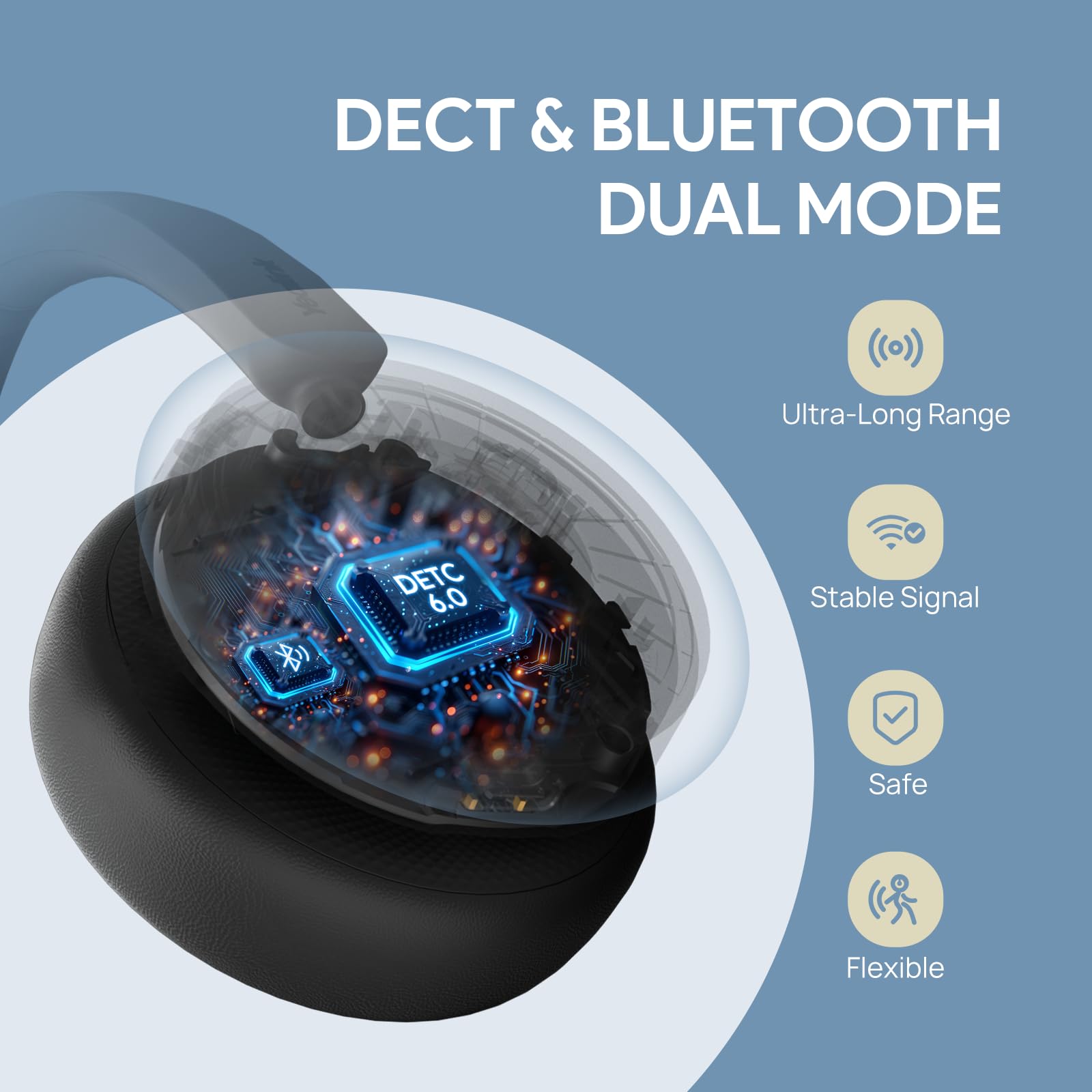 Foto 4 pulgar | Auriculares Inalámbricos Yealink Wh64 Hybrid Mono Con Dongle Dect - Venta Internacional.
