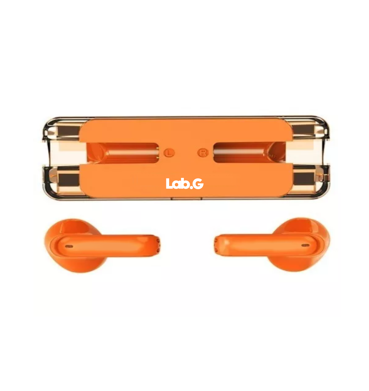 Audífonos Inalámbricos Lab.g Bluetooth De Lujo Color Naranja