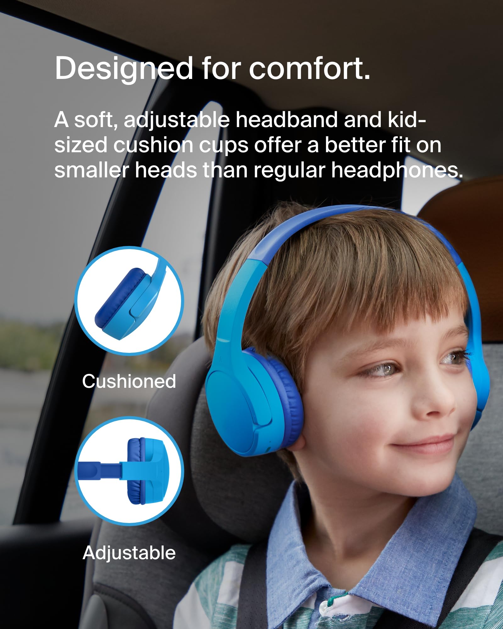Foto 6 pulgar | Auriculares Inalámbricos Belkin Soundform Children's Mini Blue - Venta Internacional.