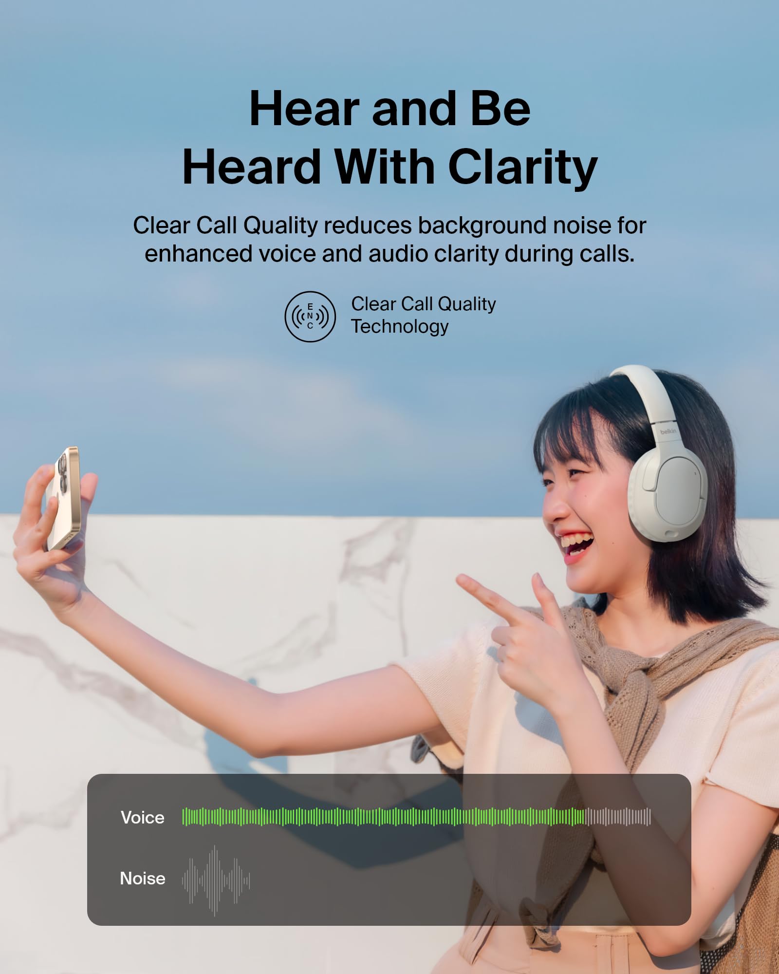 Foto 4 pulgar | Auriculares Belkin Soundform Surround Bluetooth Para Colocar Sobre Las Orejas Sand - Venta Internacional.