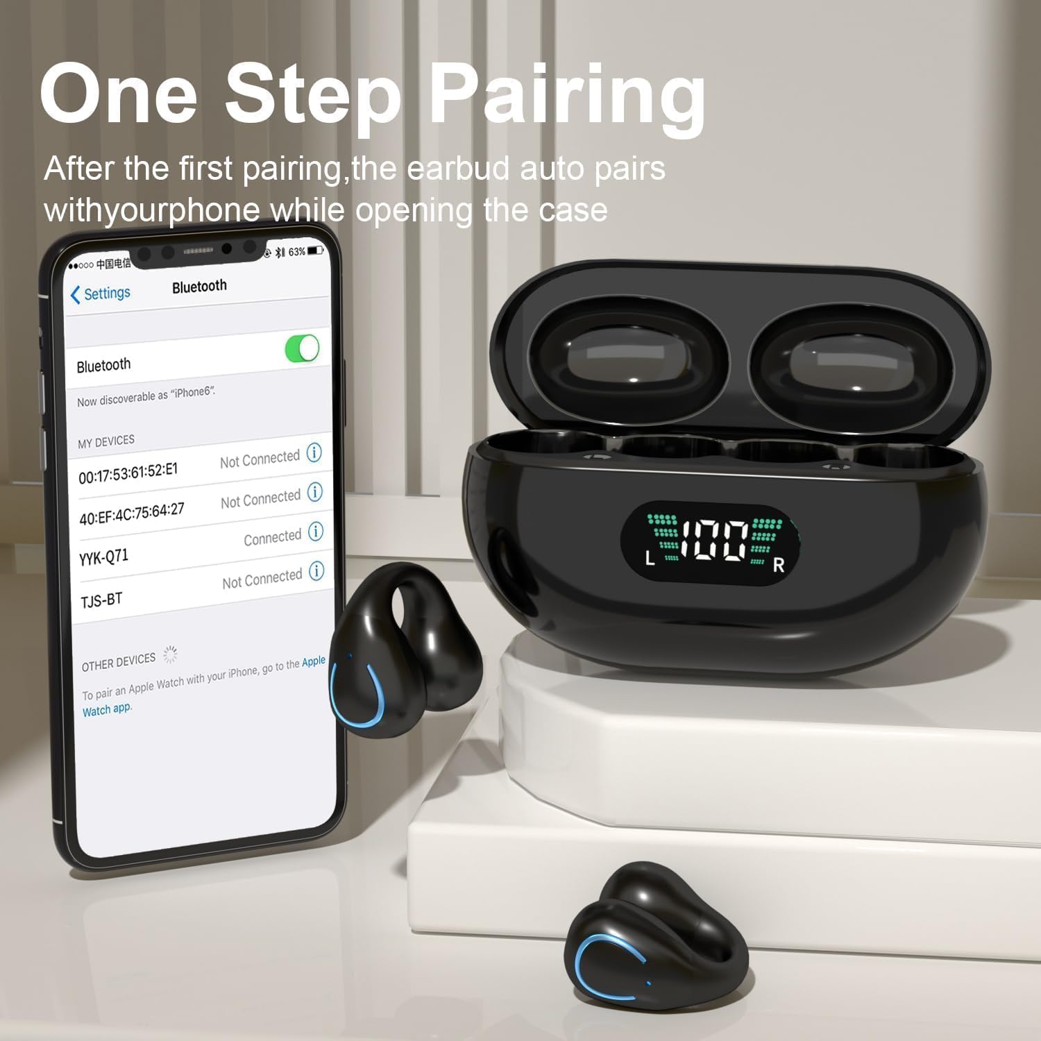 Foto 3 pulgar | Auriculares De Conducción Ósea De Oído Abierto Shijiaet Inalámbricos Ipx7 - Venta Internacional.