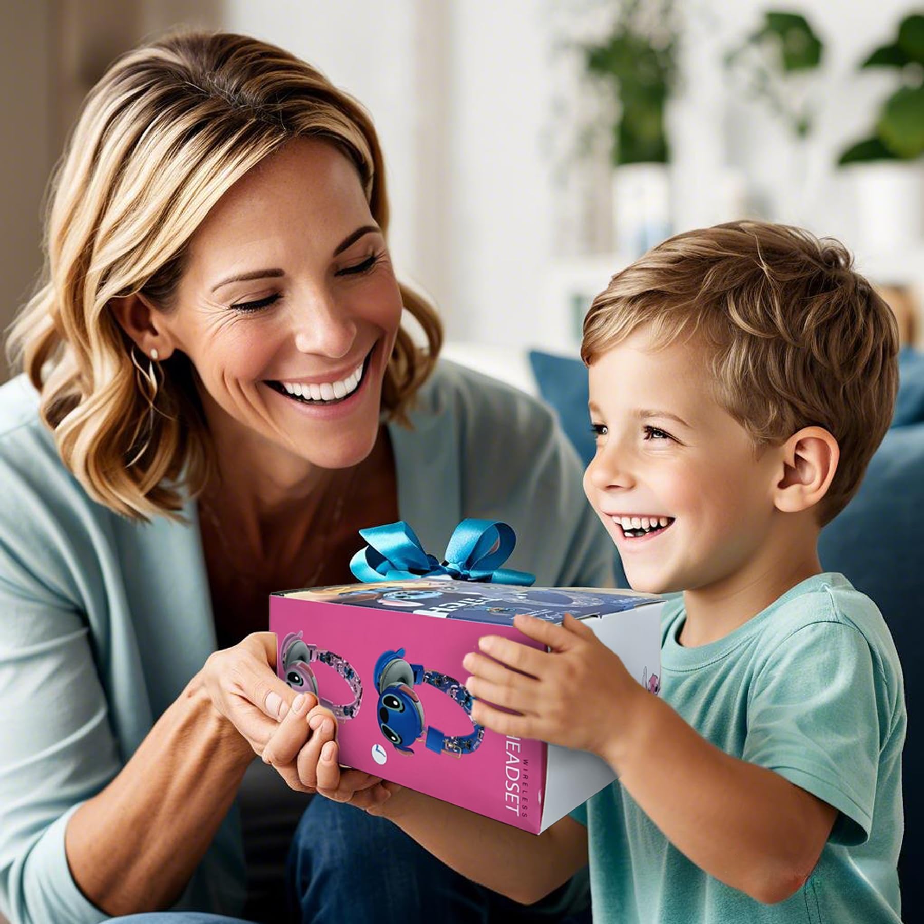Foto 4 pulgar | Auriculares Bluetooth Para Niños, Plegables, Para Uso Escolar O De Viaje, Color Azul - Venta Internacional.