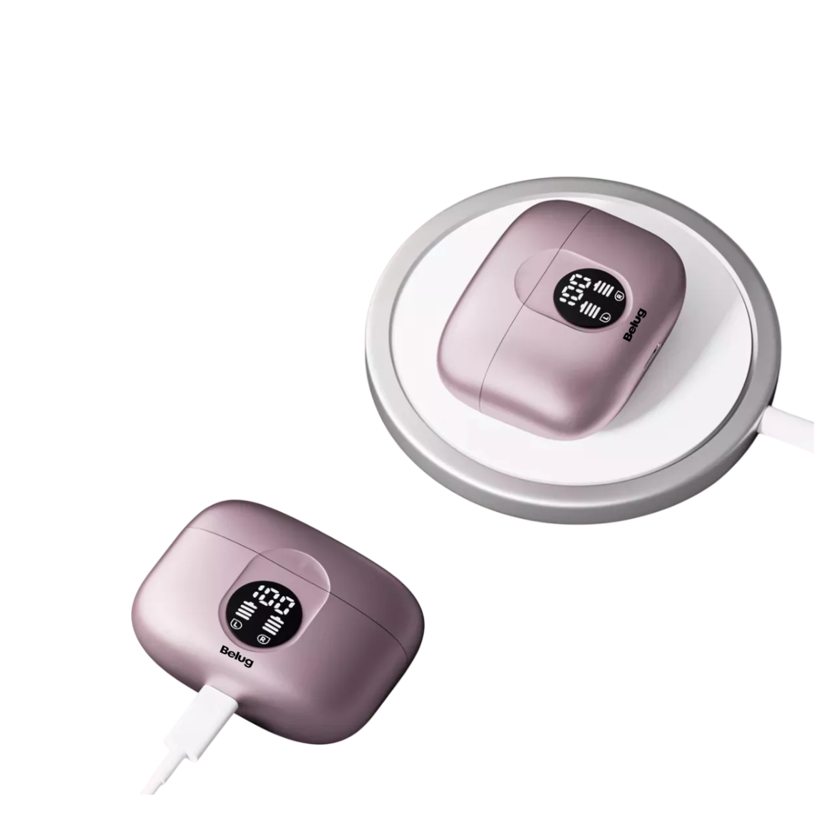 Foto 4 pulgar | Audífonos Inalámbricos Belug P91 In Ear Bluetooth 5.4 Rosa