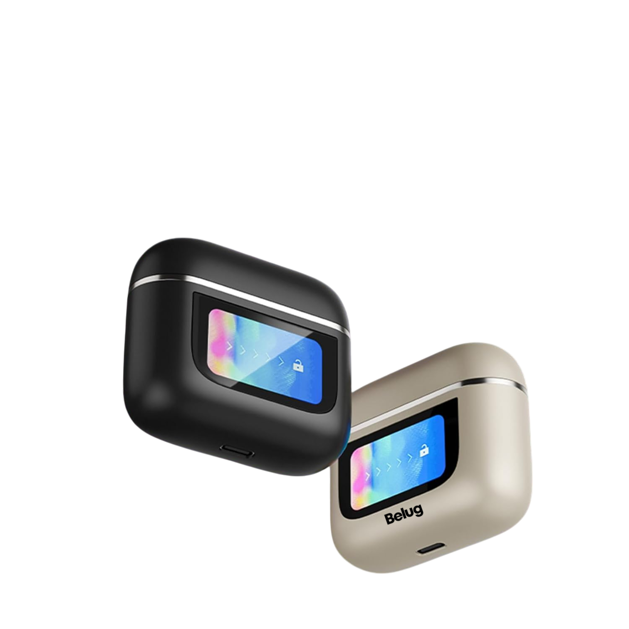 Foto 3 pulgar | Audífonos Smart Pantalla Anc Bluetooth 5.4 Tws Auriculares Belug,  Plateado