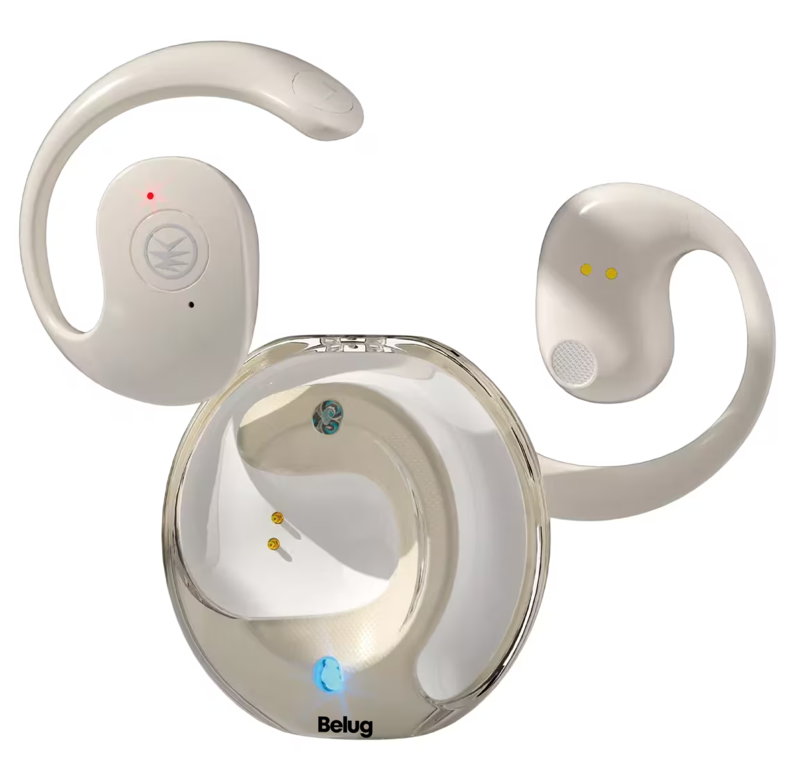 Auriculares Deportivos Bluetooth Con Oreja Colgante Belug  Beige