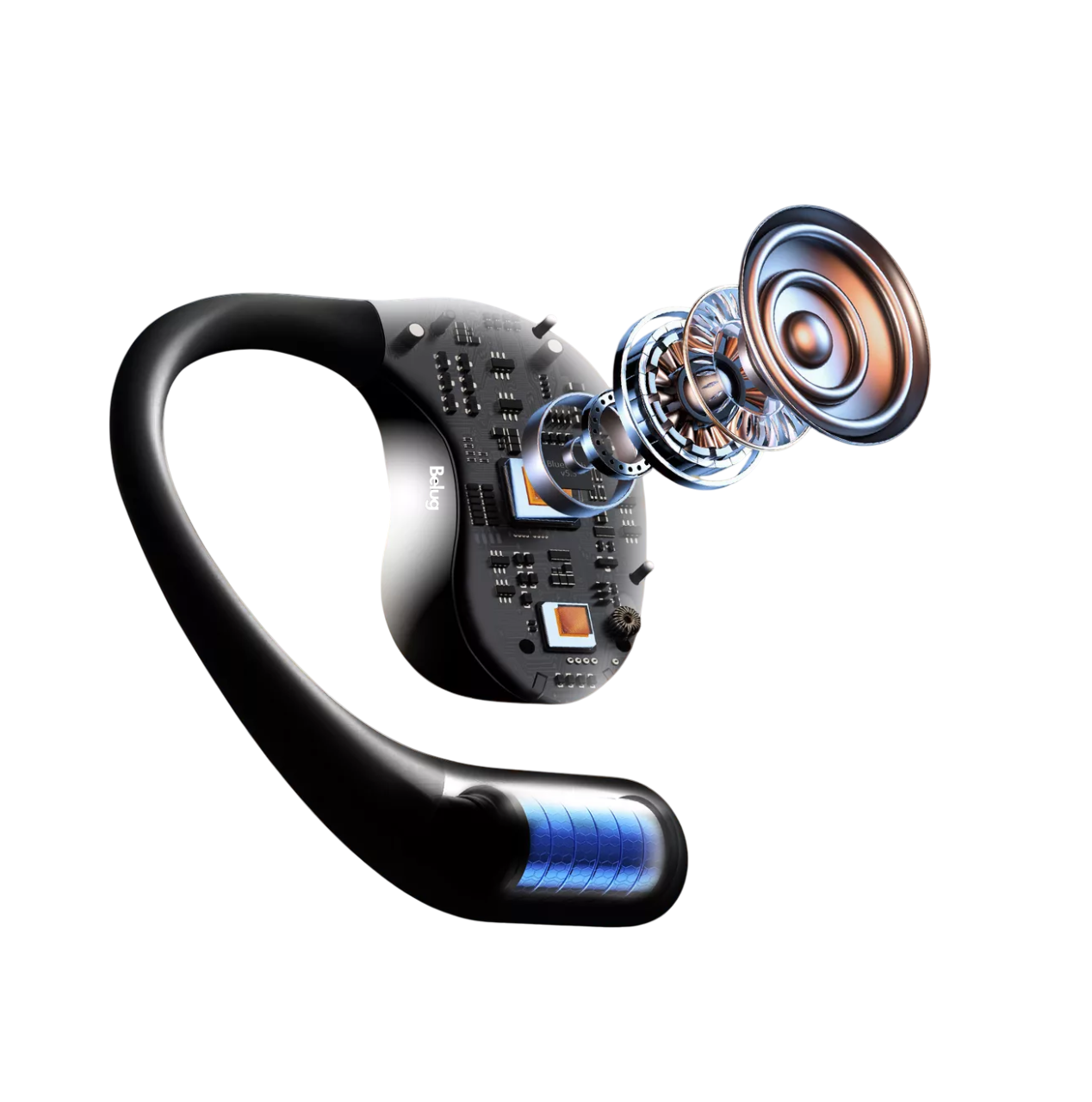 Foto 4 pulgar | Audífonos In-ear Inalámbricos Deportivos Auricular Bluetooth Belug, Negro