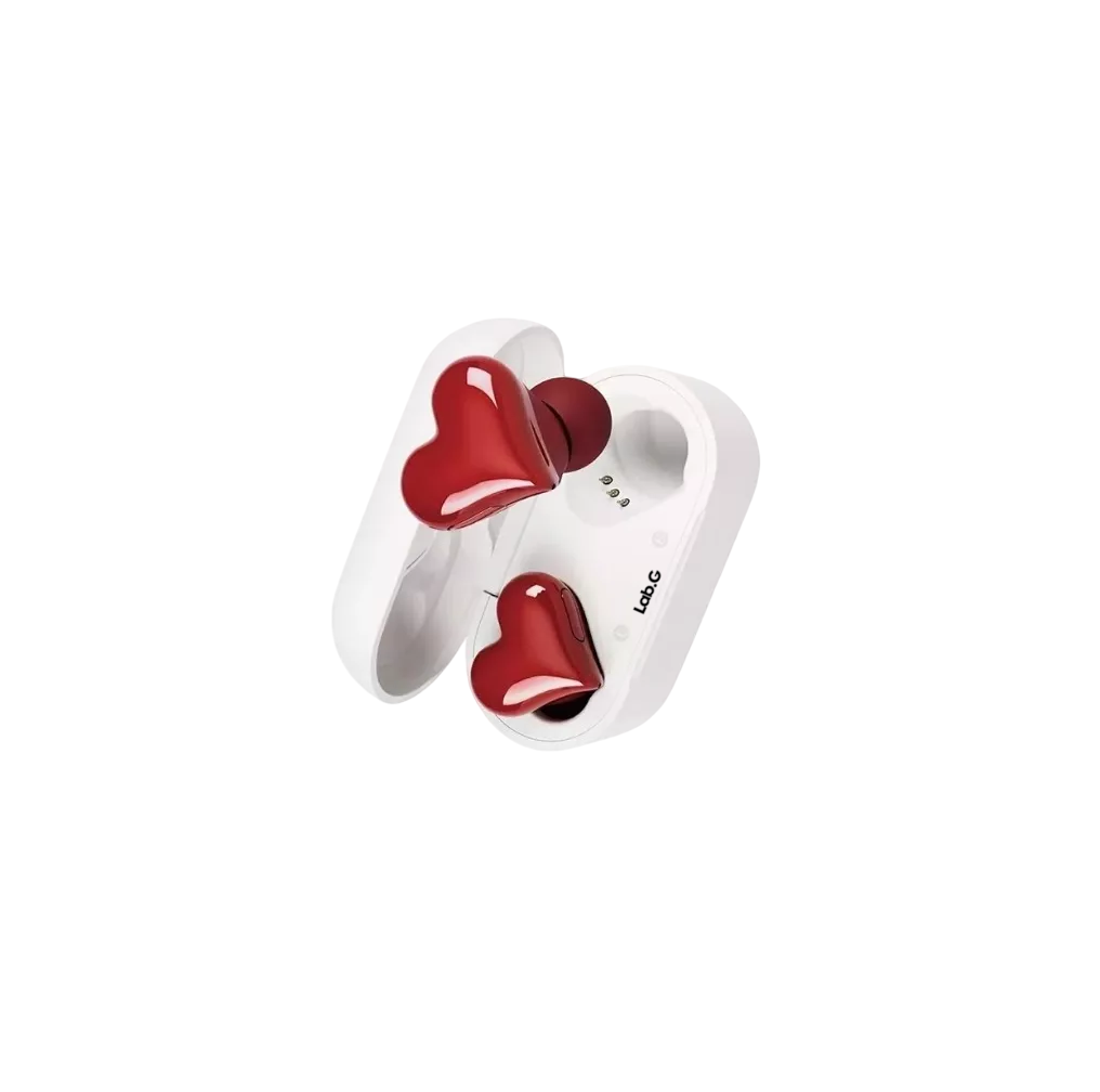 Foto 3 pulgar | Auriculares En Forma De Corazón Bluetooth Cancelación Ruido Rojo Corazon Blanco