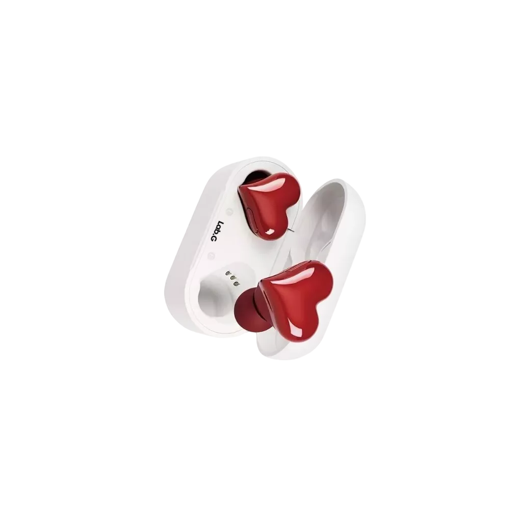 Foto 4 pulgar | Auriculares En Forma De Corazón Bluetooth Cancelación Ruido Rojo Corazon Blanco